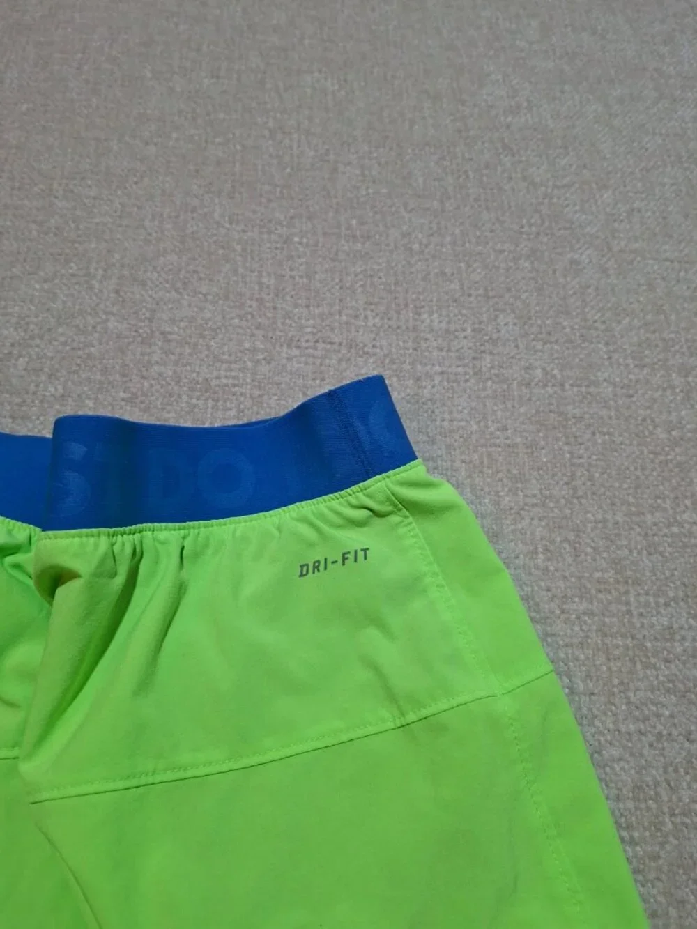 Nike Dri-FIT 2-in-1 Running Shorts Women's XL Green Blue Athletic Activewear